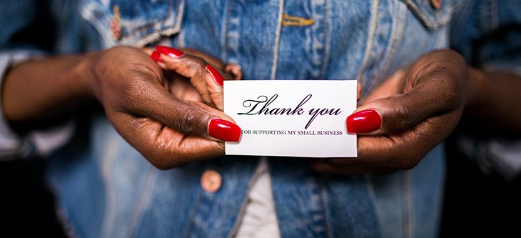 Thank you note displayed as a social media marketing campaign -  pexels-rodnae-productions-7564279